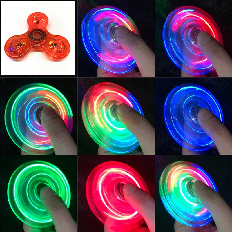 Crystal Luminous LED light Fidget Spinner Hand Top Spinners – Dalaci